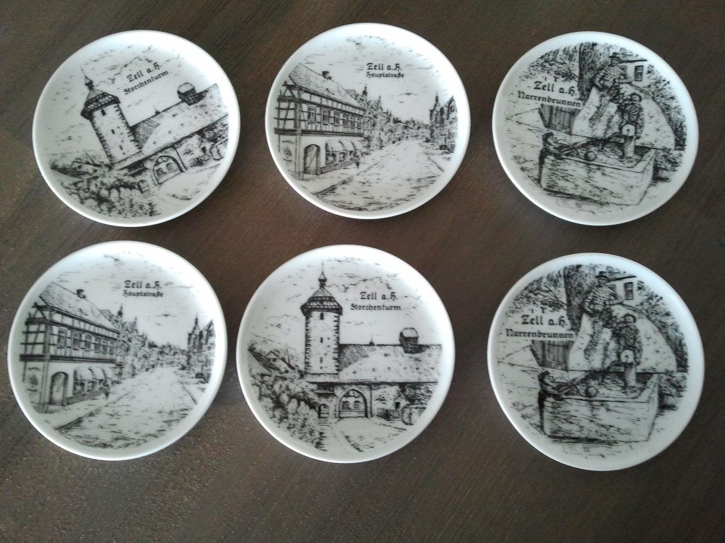 Petit four schaaltjes, 6 stuks, nieuw, Zell Am Hammersbach., Huis en Inrichting, Keuken | Servies, Verzenden, Nieuw, Bord(en)