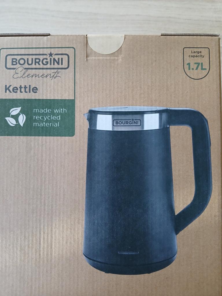 BOURGINI Elements waterkoker 1.7 l (NIEUW IN DOOS), 1 tot 2 liter, Ophalen of Verzenden, Nieuw, Draadloos