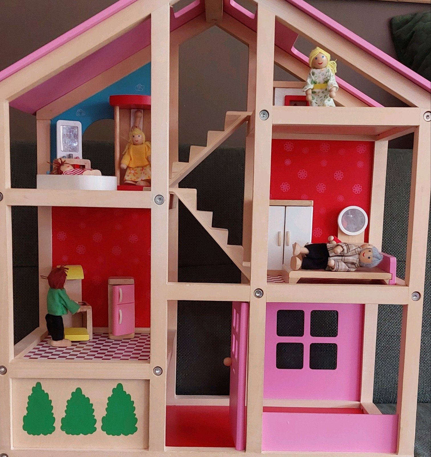Hema Poppenhuis compleet (opbrengst  naar de kinderen), Kinderen en Baby's, Speelgoed | Poppenhuizen, Ophalen, Gebruikt, Poppenhuis