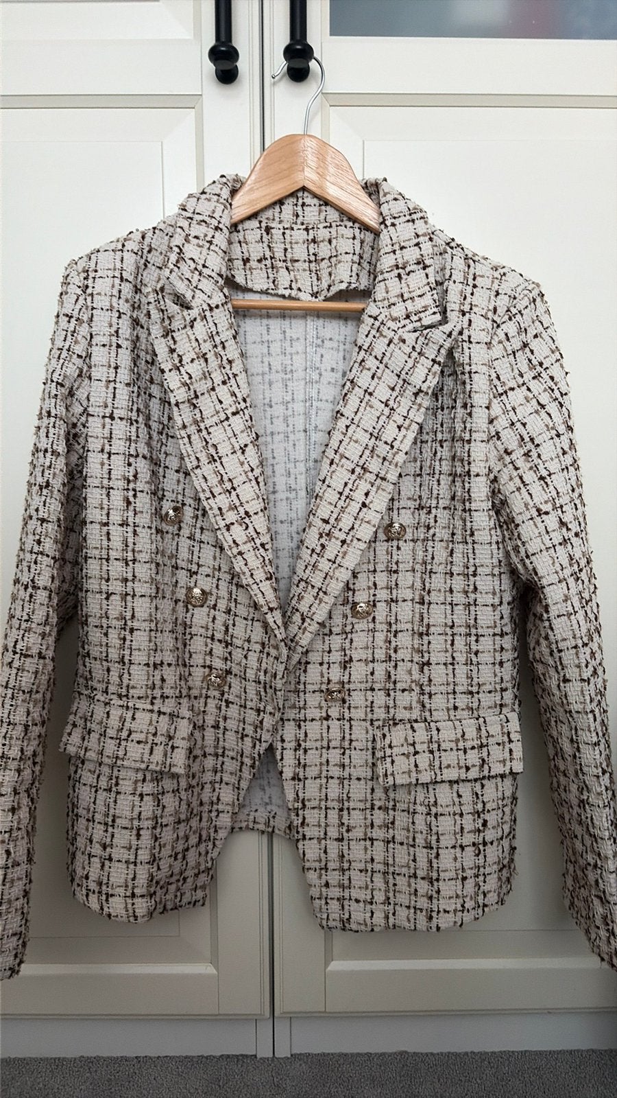 Mooie blazer, Beige, Maat 42/44 (L), Ophalen of Verzenden, Zo goed als nieuw