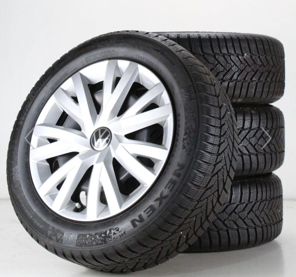 205/55R16 Nexen winterset voor VW Golf 5x112, 16 inch, Banden en Velgen, Nieuw, Personenwagen