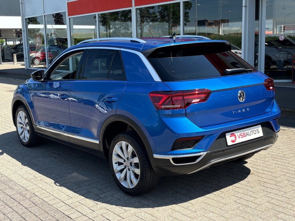 Volkswagen T-ROC 1.5 TSI ACT. 150PK SPORT DIGITALE-SCHERM NA, Huisgarantie, Blauw, Leder, Bedrijf