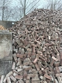 partij dikformaat beton (ook in geel), Ophalen, Gebruikt, Klinkers, 10 m² of meer