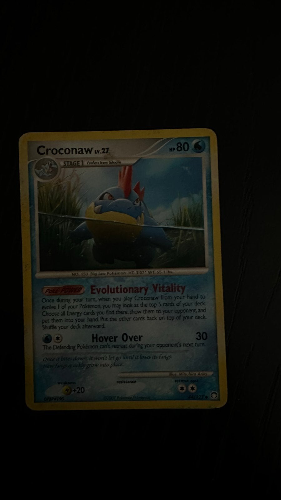 Pokémon Kaart Croconaw LV.27 HP 80, Ophalen of Verzenden, Gebruikt, Losse kaart