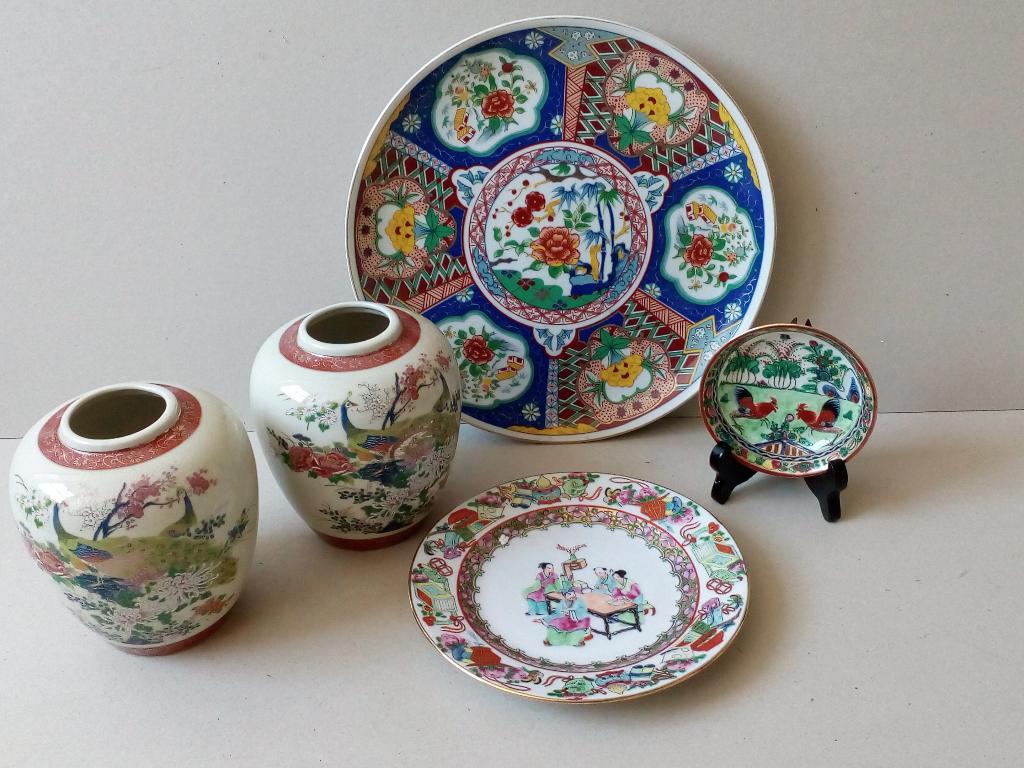 Wandborden/gemberpotten.China/Japan.Vintage.Pr p/st vanaf, Oosters, Meerkleurig, Steen/keramiek, Ophalen of Verzenden