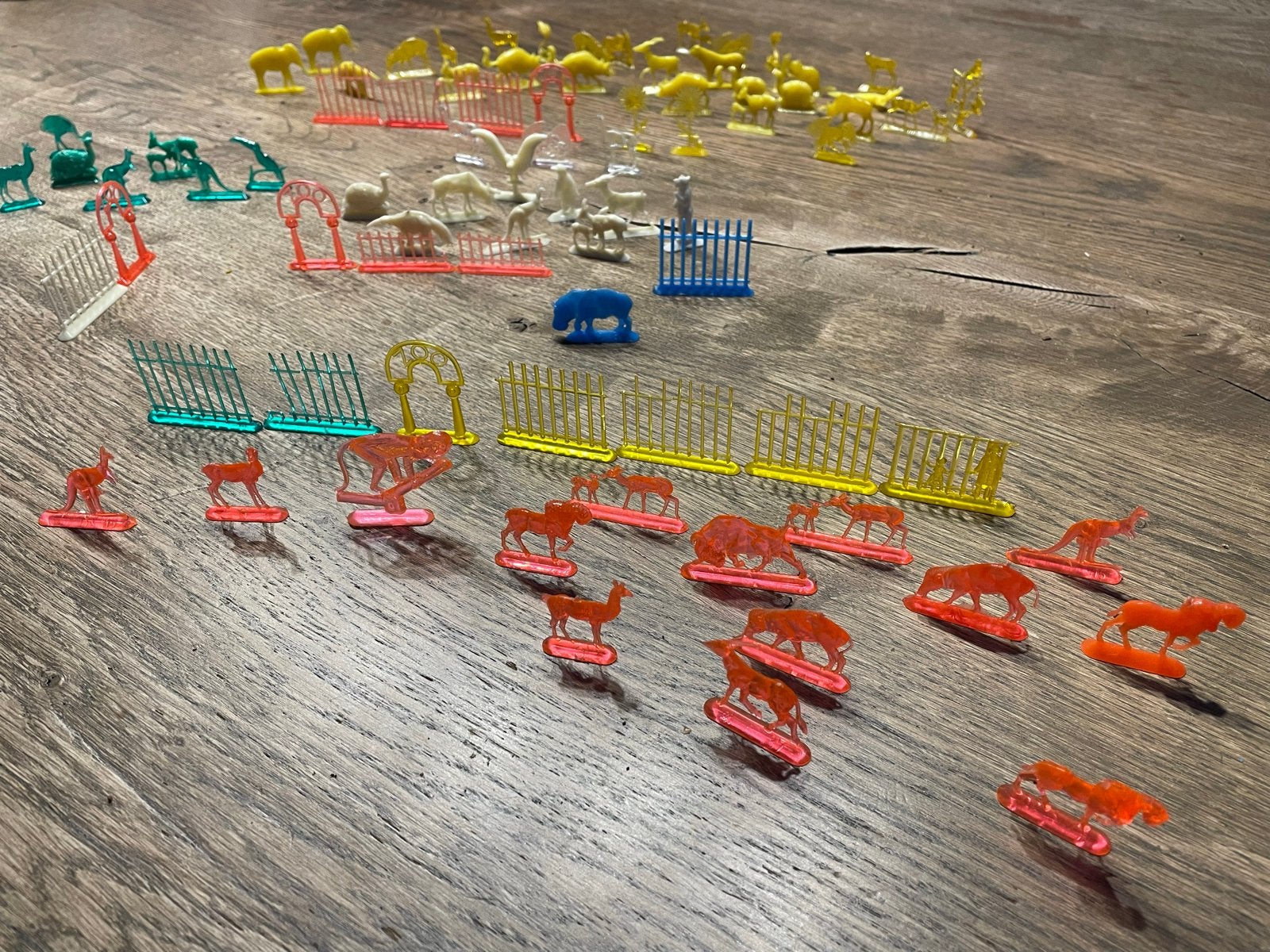 Vintage plastic dieren en hekjes speelset, Ophalen of Verzenden, Gebruikt