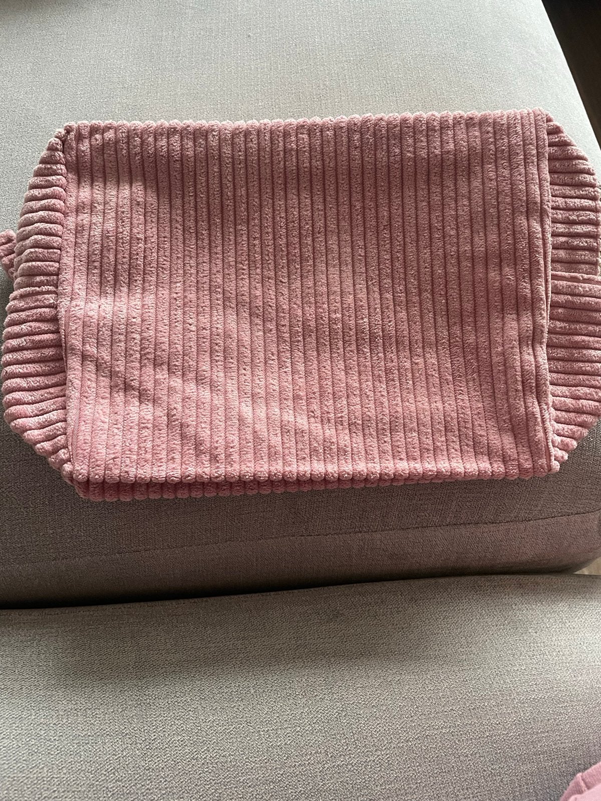 Roze ribcord toilettas / pouch nieuw, Ophalen of Verzenden, Nieuw, Roze, Dame