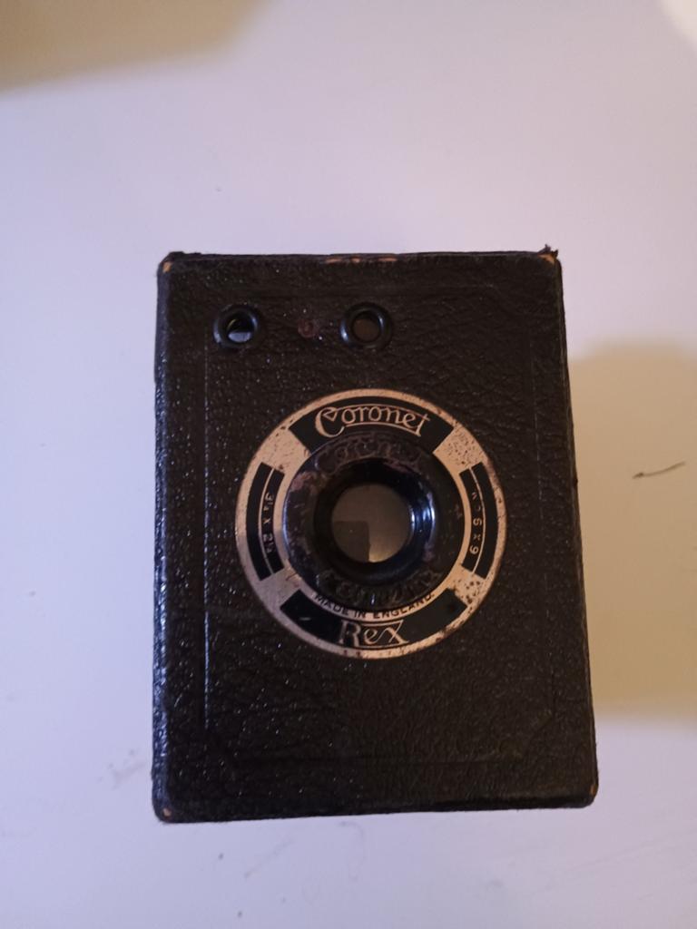 Vintage Coronet Rex Box Camera - Engeland - 120 rolfilm, Ophalen of Verzenden, Zo goed als nieuw, Compact