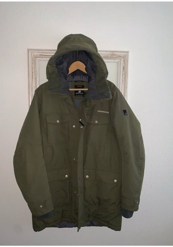 Didriksons DREW USX PARKA 2 - 100% Waterdichte Winterjas, Ophalen of Verzenden, Zo goed als nieuw, Maat 52/54 (L), Groen