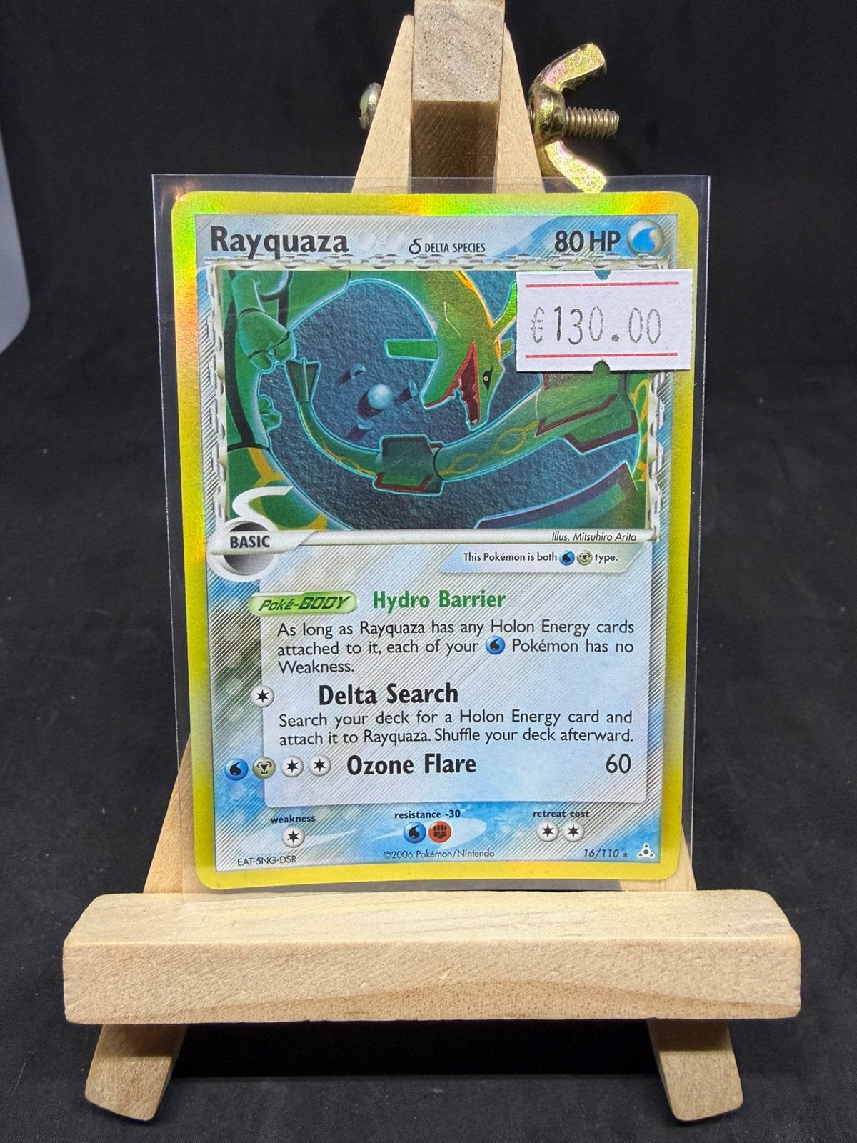 Rayquaza 16/110 holo exc/lp, Ophalen of Verzenden, Zo goed als nieuw