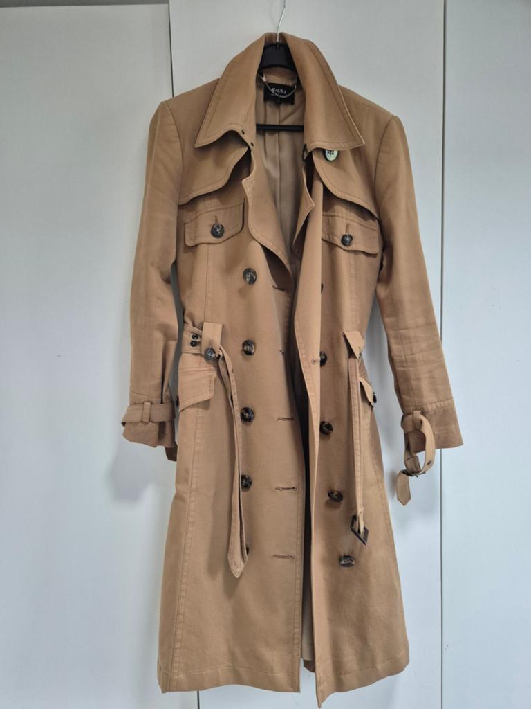 Trenchcoat Claudia Sträter Maura mt 38, Maat 38/40 (M), Beige, Ophalen of Verzenden, Claudia Sträter