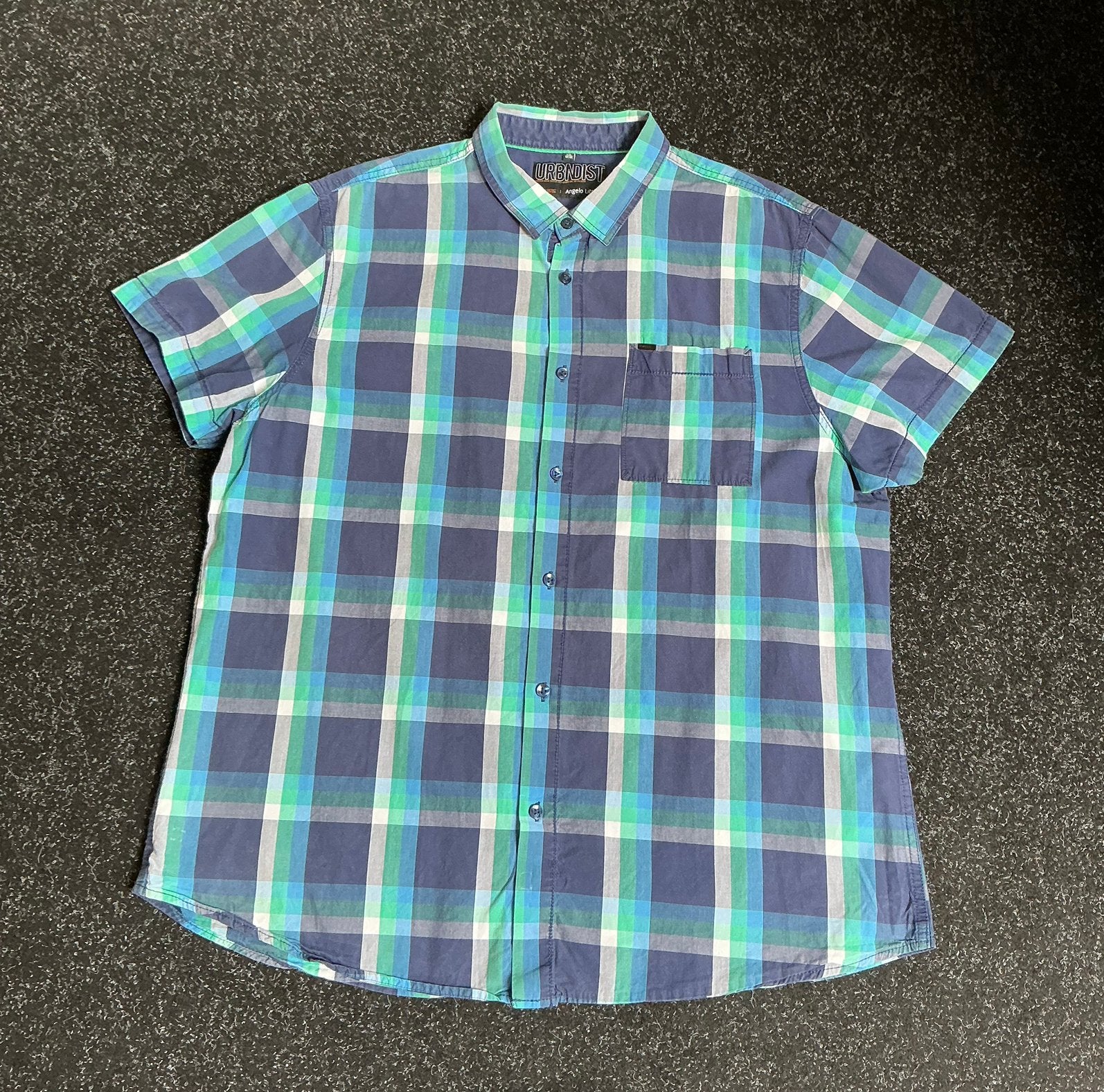 Overhemd xxl korte mouw, Verzenden, Zo goed als nieuw, Blauw, Overige halswijdtes