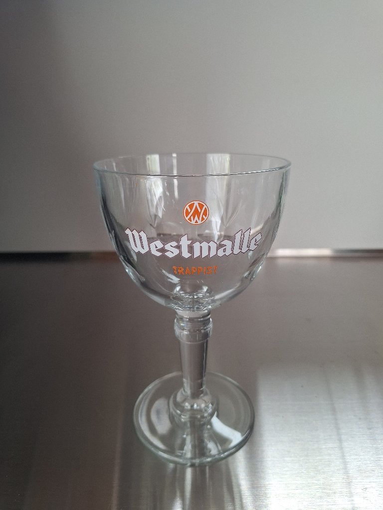 WESTMALLE TRAPPIST glas, 0,33 l, witte rode logo, Verzamelen, Ophalen of Verzenden, Zo goed als nieuw, Bierglas
