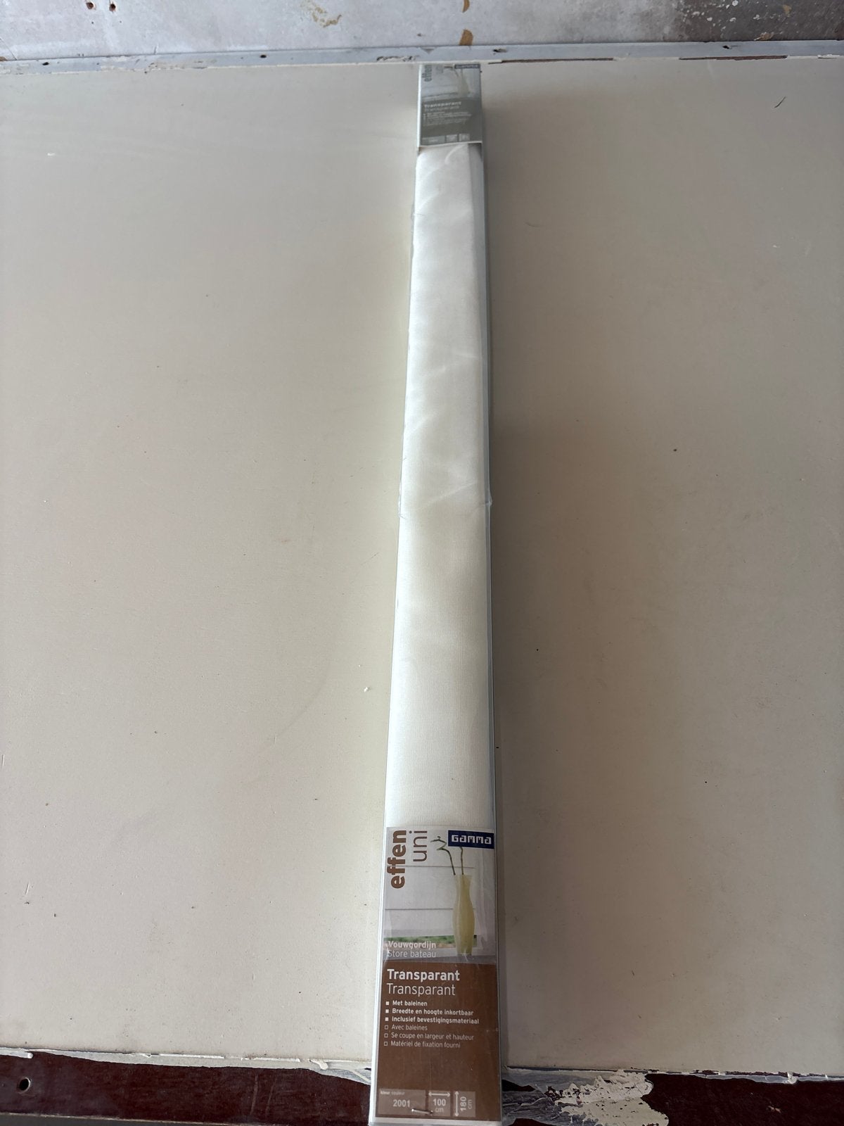 Nieuw Transparant Vouwgordijn Effen Uni Gamma 100x180cm, Overige merken, Wit, Nieuw, Ophalen of Verzenden