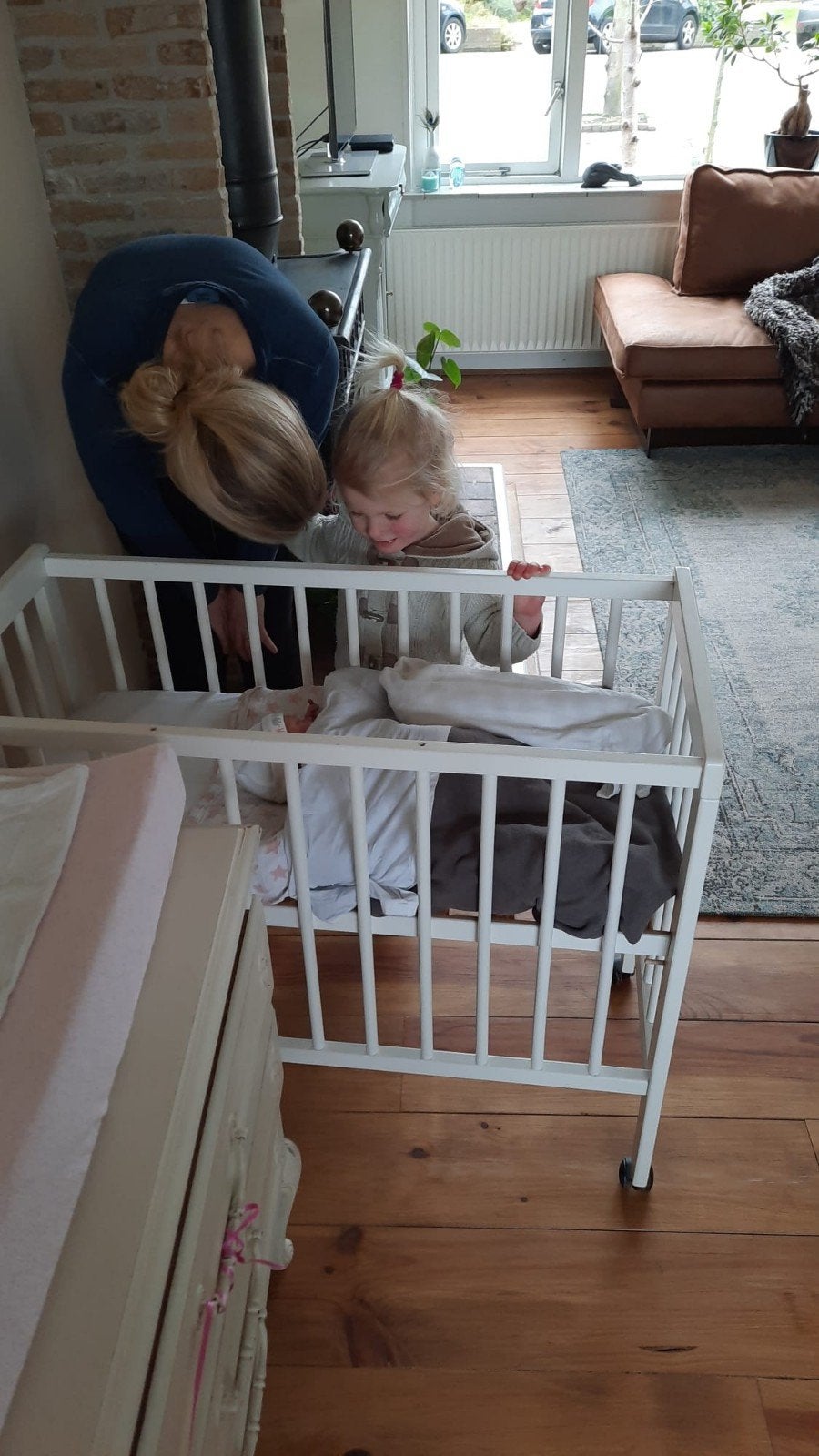 Wiegje in hoogte verstelbaar, Kinderen en Baby's, Babywiegjes en Ledikanten, Ophalen, Gebruikt, Wieg