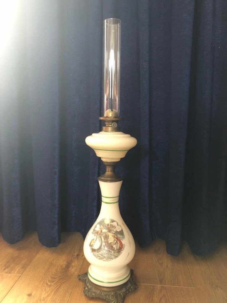 Antieke olielamp, Ophalen