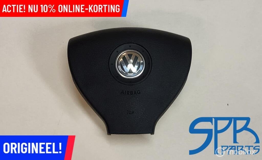 STUURAIRBAG VW GOLF 5 POLO GTI ORIGINEEL SPORT STUUR AIRBAG, Gebruikt, Volkswagen, Ophalen of Verzenden, Volkswagen