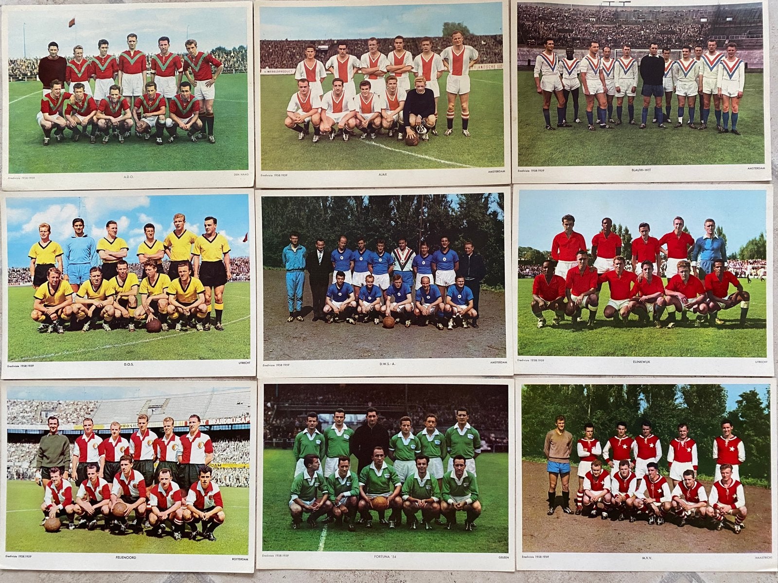 Complete set Esso voetbalplaatjes 1958/1959, Ophalen of Verzenden, Gebruikt
