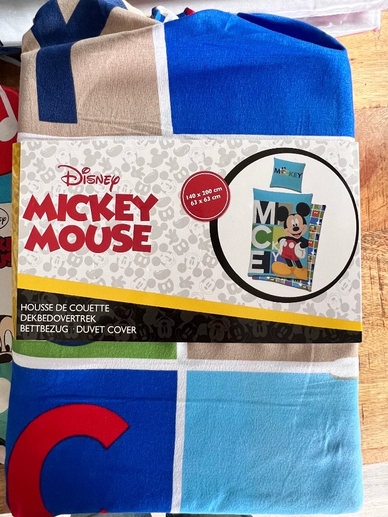 Mickey Mouse Dekbedovertrek 140x200cm, Verzamelen, Ophalen of Verzenden, Mickey Mouse, Nieuw, Kleding of Textiel