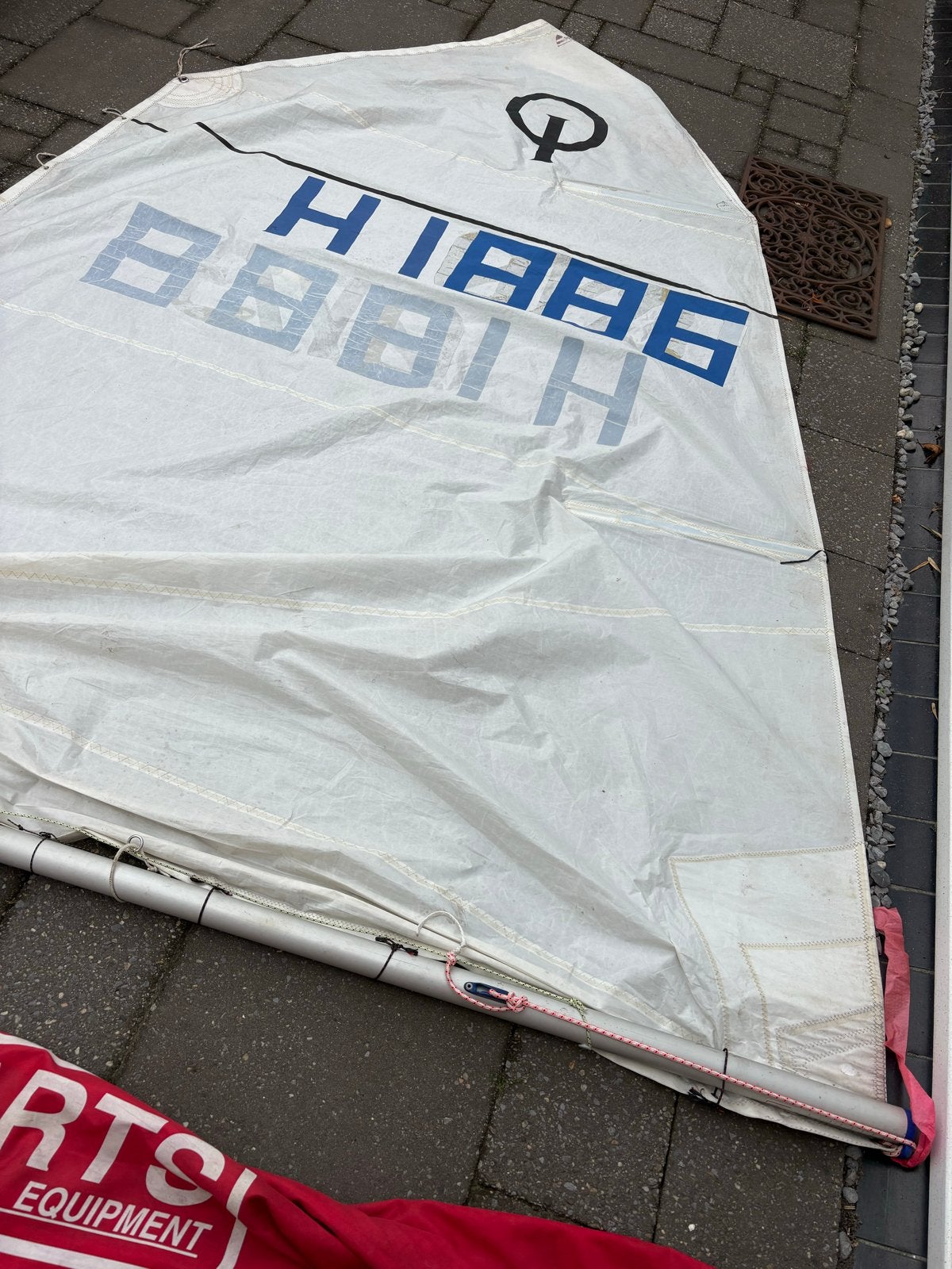Optimist zeil, Gebruikt, Ophalen, Minder dan 3 meter, Minder dan 15 m²