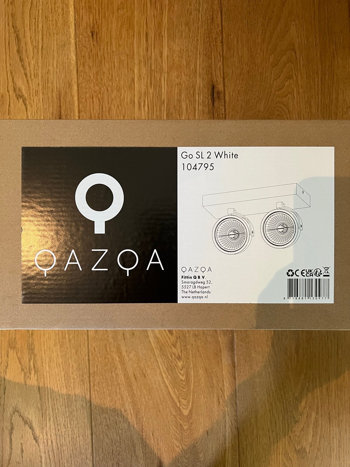 QAZQA Go SL 2 White Plafondspot, Ophalen, Nieuw, Metaal of Aluminium, Plafondspot of Wandspot