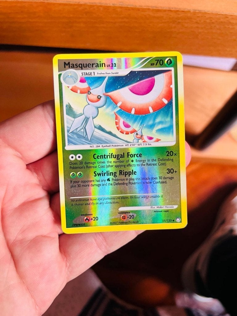 Masquerain 55/123 Reverse Holo Mysterious Treasures Pokemon, Verzenden, Zo goed als nieuw, Losse kaart, Foil