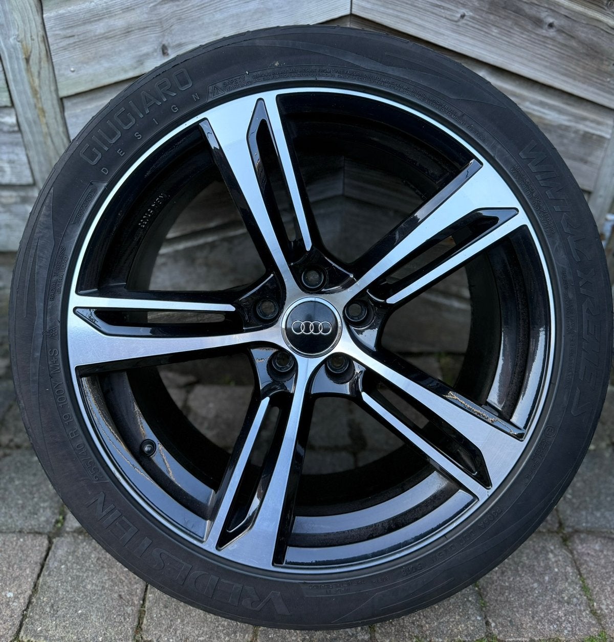 ✅ Audi RS Blade Style + A Merk Banden 255/40 R19 A6, Gebruikt, 255 mm, Banden en Velgen, Winterbanden