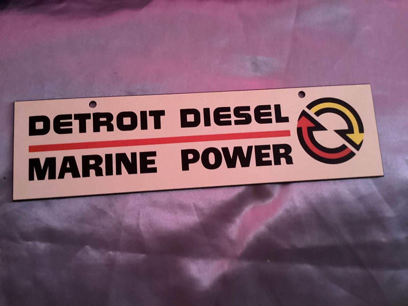 Vintage DETROIT DIESEL MARINE POWER reclamebord geen emaille, Verzamelen, Merken en Reclamevoorwerpen, Ophalen of Verzenden, Zo goed als nieuw