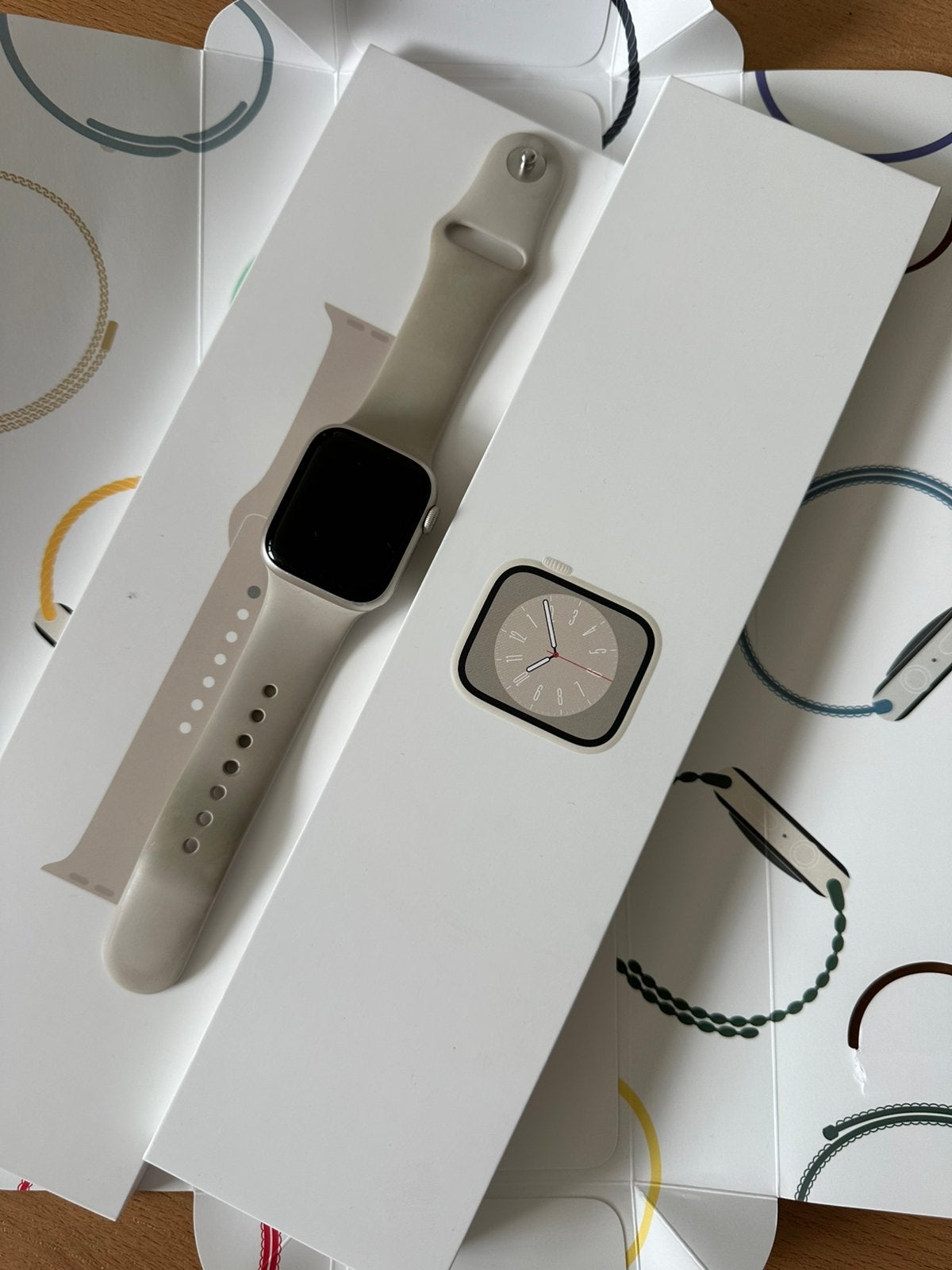 Apple Watch 8 - 41mm Starlight Aluminium Case, Ophalen of Verzenden, Zo goed als nieuw, Zilver, IOS