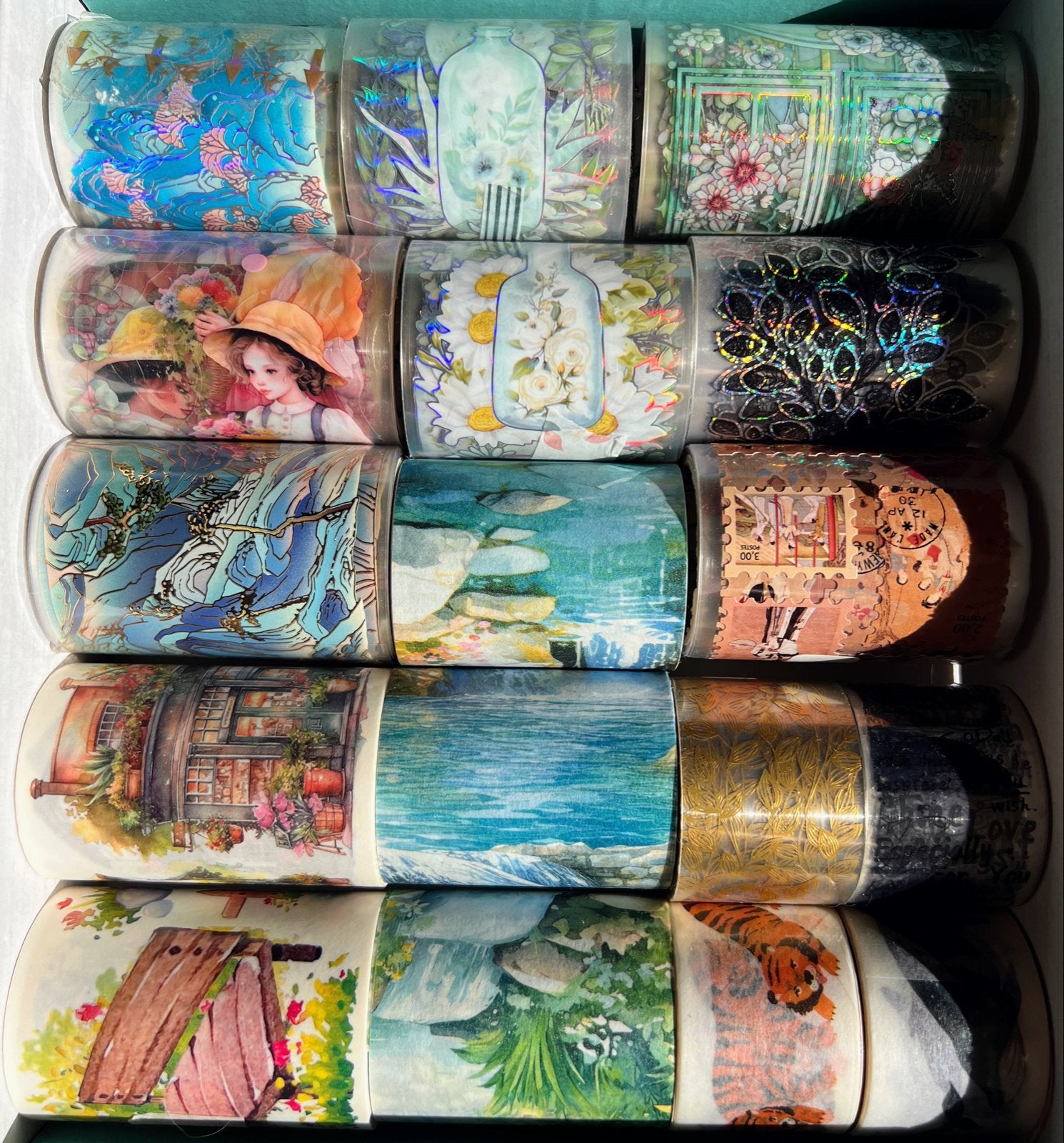 Diverse Washi Tape en Stempels voor Creatieve Projecten, Gebruikt, Overige thema's, Meerkleurig, Ophalen of Verzenden