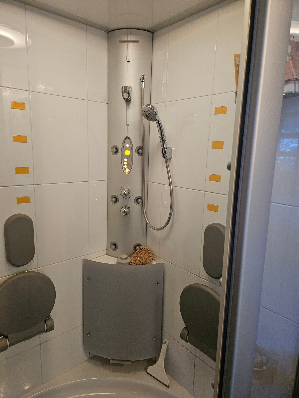 Douchecabine met hydromassage en zitjes, Ophalen of Verzenden, Gebruikt, Met douche