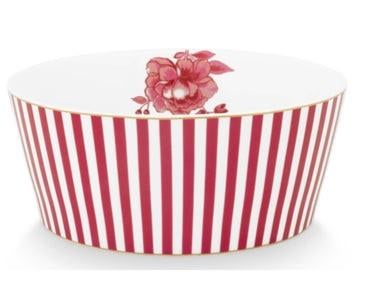 Pip Studio Royal Pip Kom 15cm - Roze Strepen, Ophalen, Nieuw, Kom(men), Overige stijlen