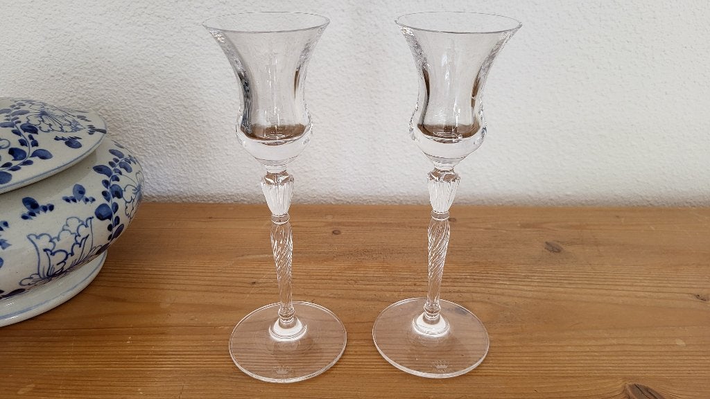 Set van 2 Royal Doulton kristallen kandelaars, Ophalen, Zo goed als nieuw, Kandelaar