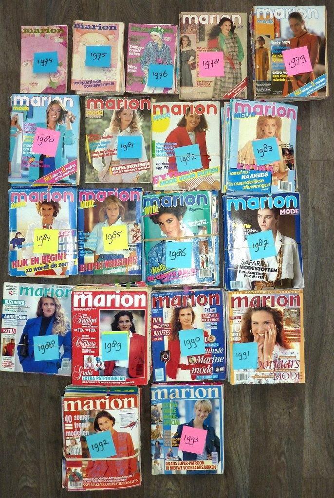 MARION kledingpatronen 1974-1993 (vintage/retro), Ophalen, Zo goed als nieuw, Vrouw, Marion