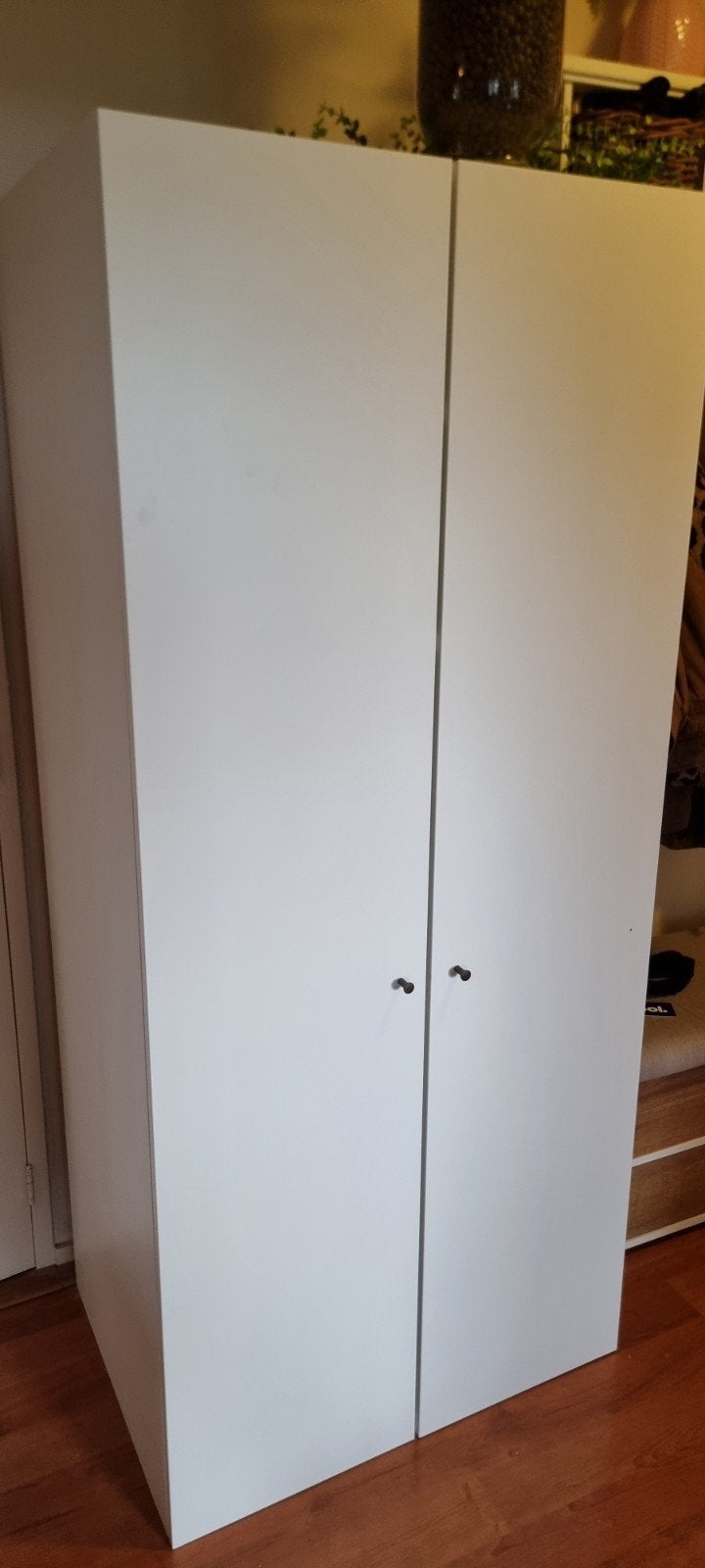 Witte IKEA Platsa kledingkast met planken, Ophalen, Met deur(en), Gebruikt, 50 tot 100 cm
