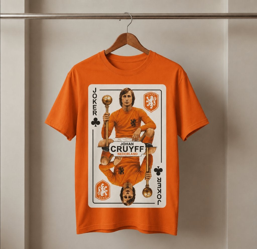 Johan Cruyff T-Shirt Retro/Joker, Verzenden, Nieuw, Maat 56/58 (XL), Oranje