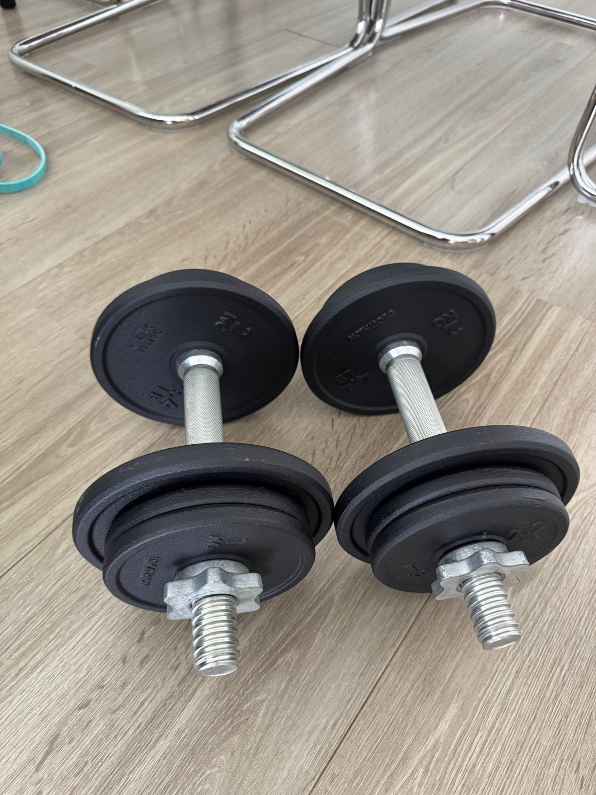 Zo goed als nieuwe dumbbells - 20 kg set, Ophalen, Zo goed als nieuw, Armen, Dumbbell