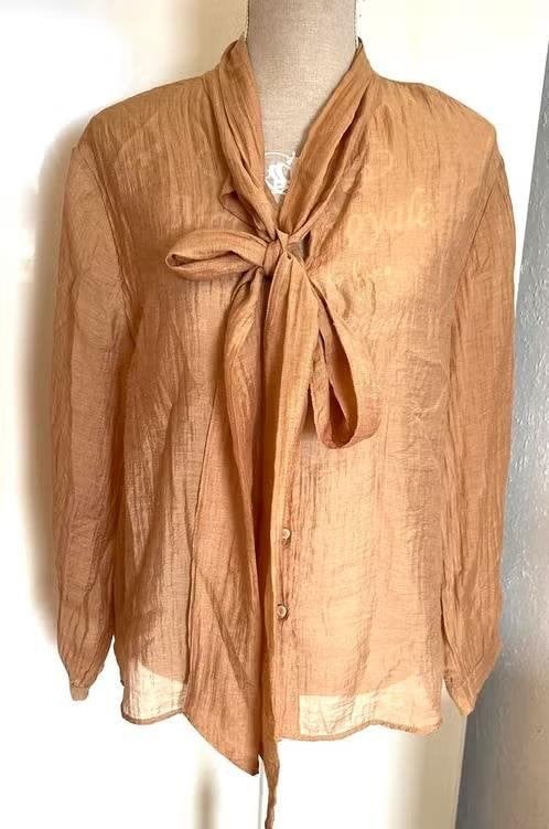 Zara camelkleurige blouse maat 42[dm], Ophalen of Verzenden, Zo goed als nieuw, Maat 42/44 (L), Bruin