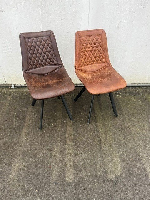 6 horeca restaurant stoelen alleen cognac vintage de arend, Huis en Inrichting, Stoelen, Ophalen, Bruin, Zo goed als nieuw, Vijf, Zes of meer stoelen