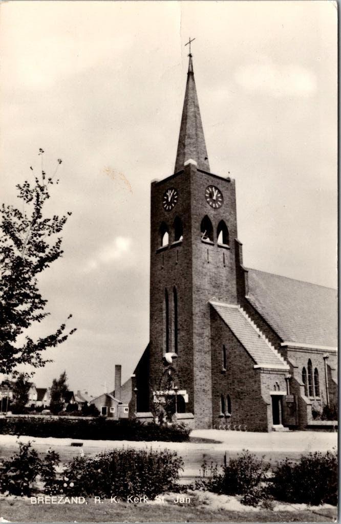 Breezand - R.K. Kerk St. Jan., Verzenden, 1960 tot 1980, Gelopen, Zeeland