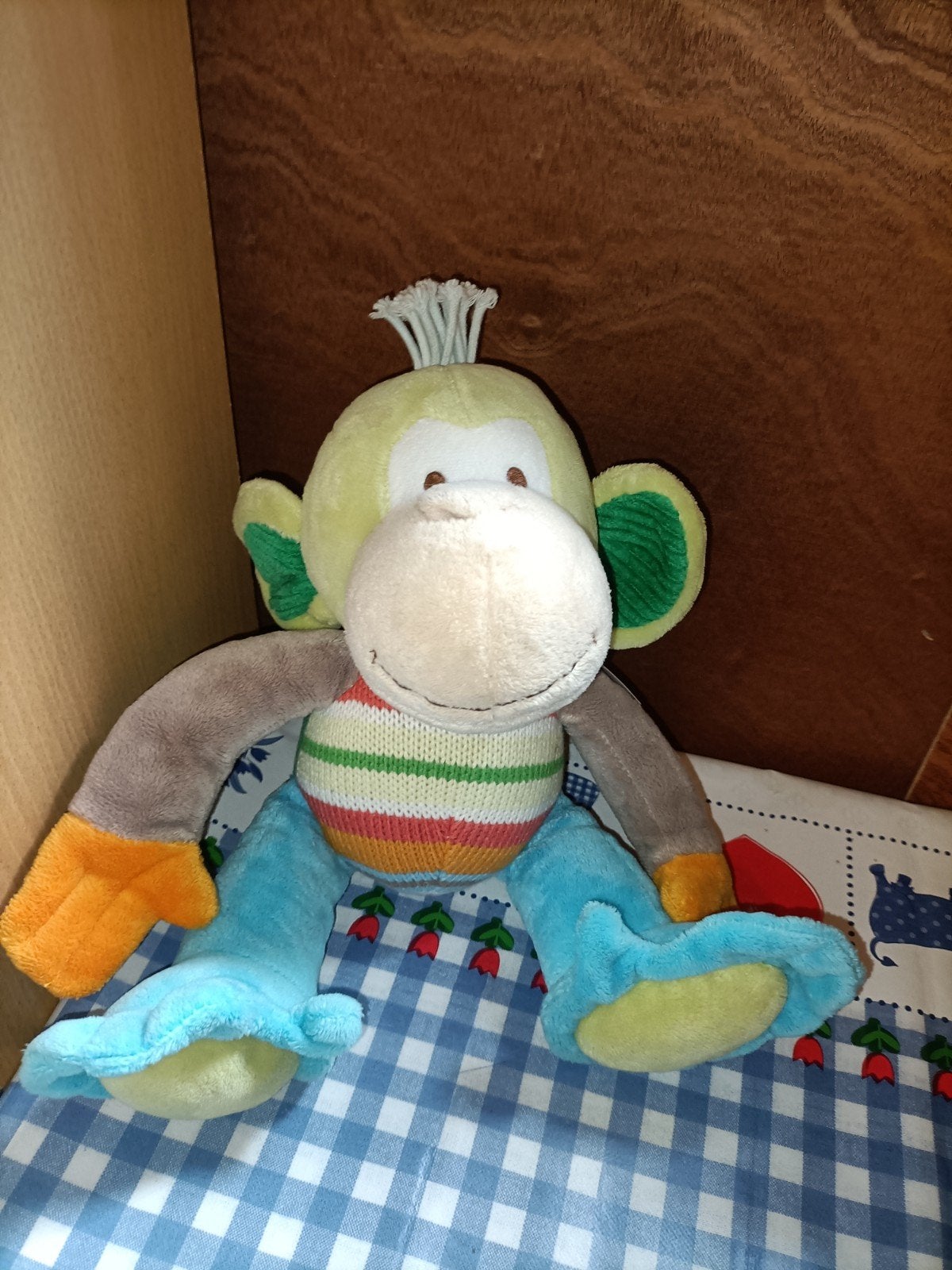 Happy Horse aap knuffel met allerlei kleuren 22 cm groot, Ophalen of Verzenden, Zo goed als nieuw, Overige typen