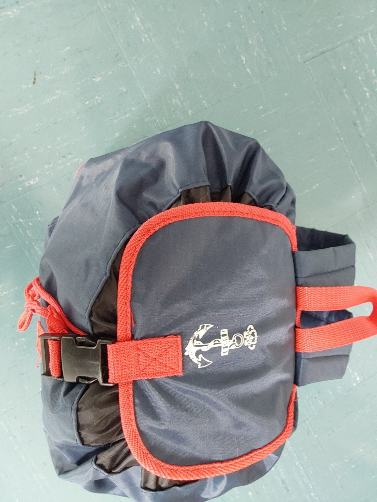 Compacte rugzak met ankerprint, Overige merken, Gebruikt, Ophalen of Verzenden, Minder dan 25 cm