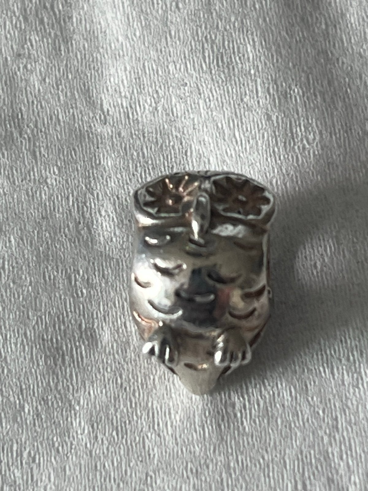 Retired Vintage Pandora Zilveren Uil Bedel 790278, Gebruikt, Verzenden, Pandora, 1 bedel