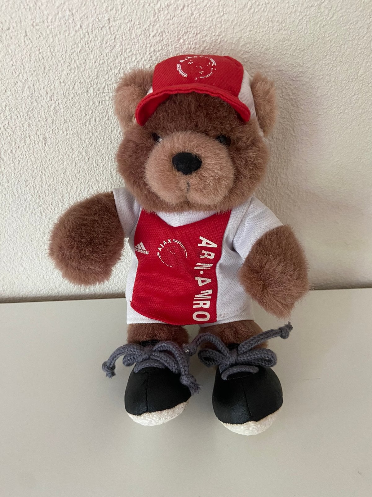 Vintage 90s AFC Ajax Mascotte Teddybeer, Gebruikt, Overige merken, Overige karakters, Beer