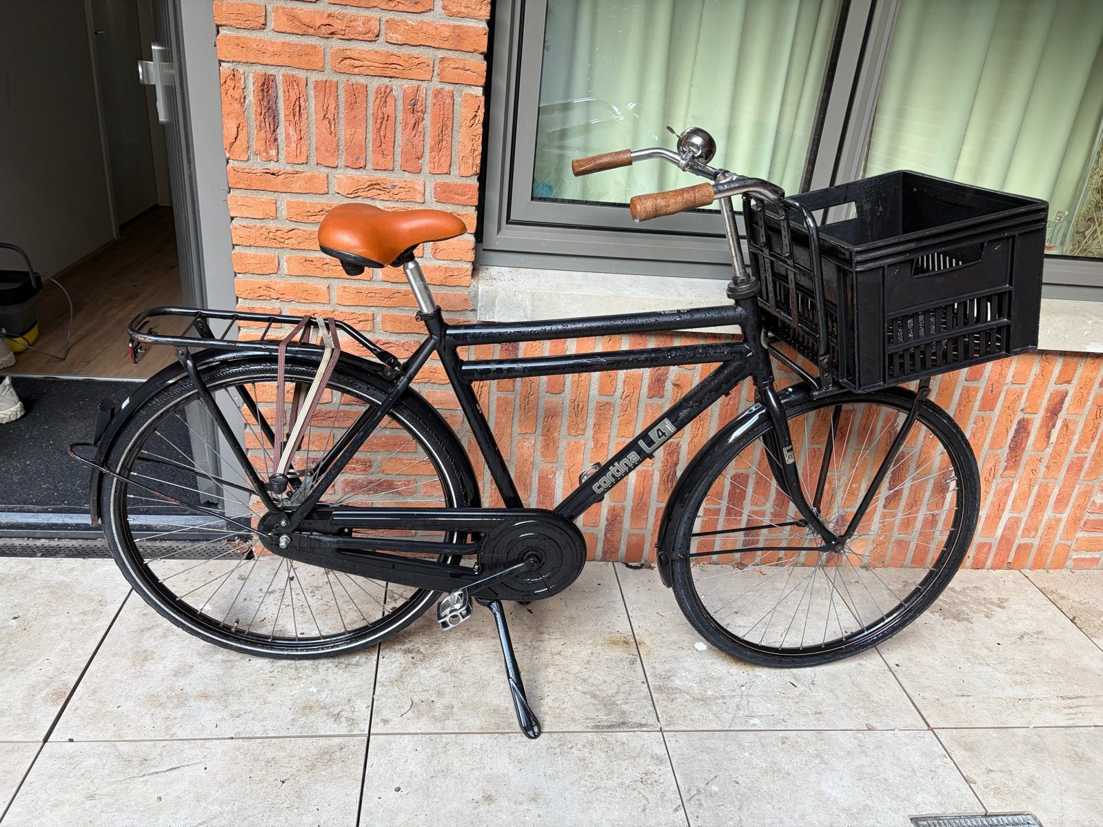 Cortina U4 Transportfiets 28 inch - Zwart, Overige merken, Terugtraprem, Gebruikt, Versnellingen