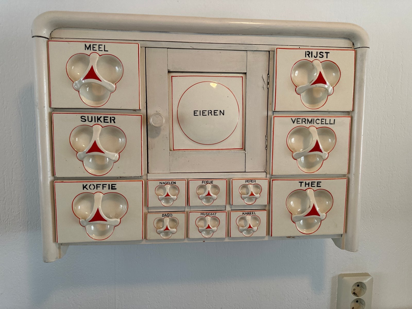 Vintage Keukenkastje met Kruidenladen - Jaren '50, Ophalen