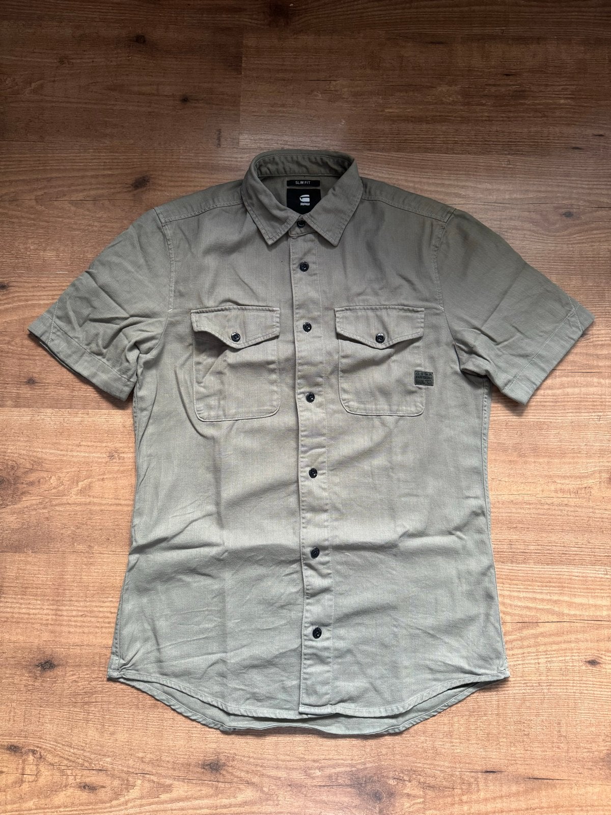 G-Star RAW Heren Blouse Slim Fit Maat S, Kleding | Heren, Overhemden, Ophalen of Verzenden, Zo goed als nieuw, Groen, Halswijdte 38 (S) of kleiner