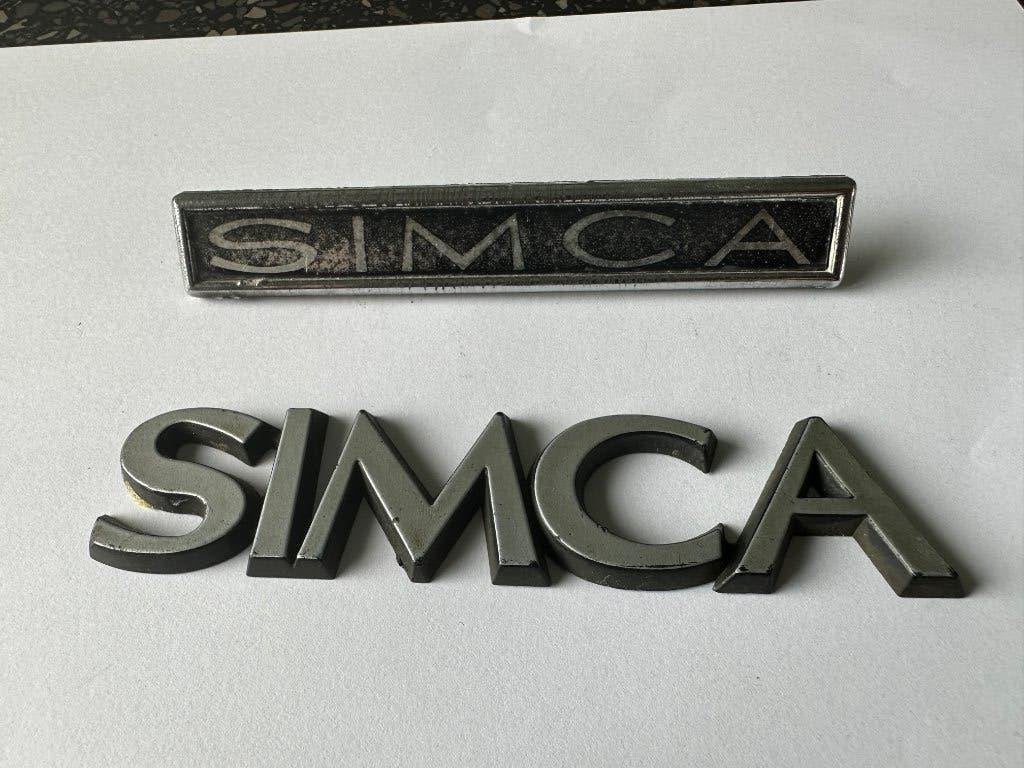 2 mooie SIMCA emblemen. Embleem., Ophalen of Verzenden, Gebruikt, Gebruiksvoorwerp