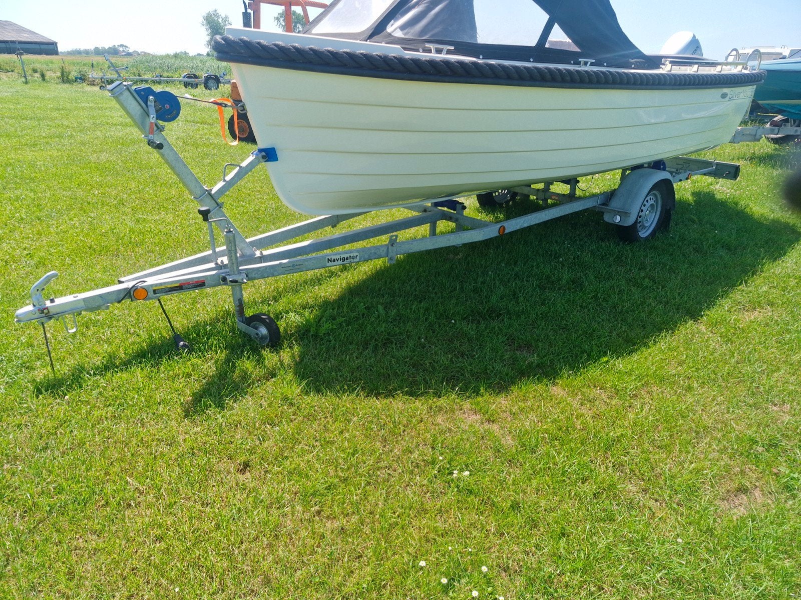 Prachtige silver yacht 495, Watersport en Boten, Ophalen, Polyester