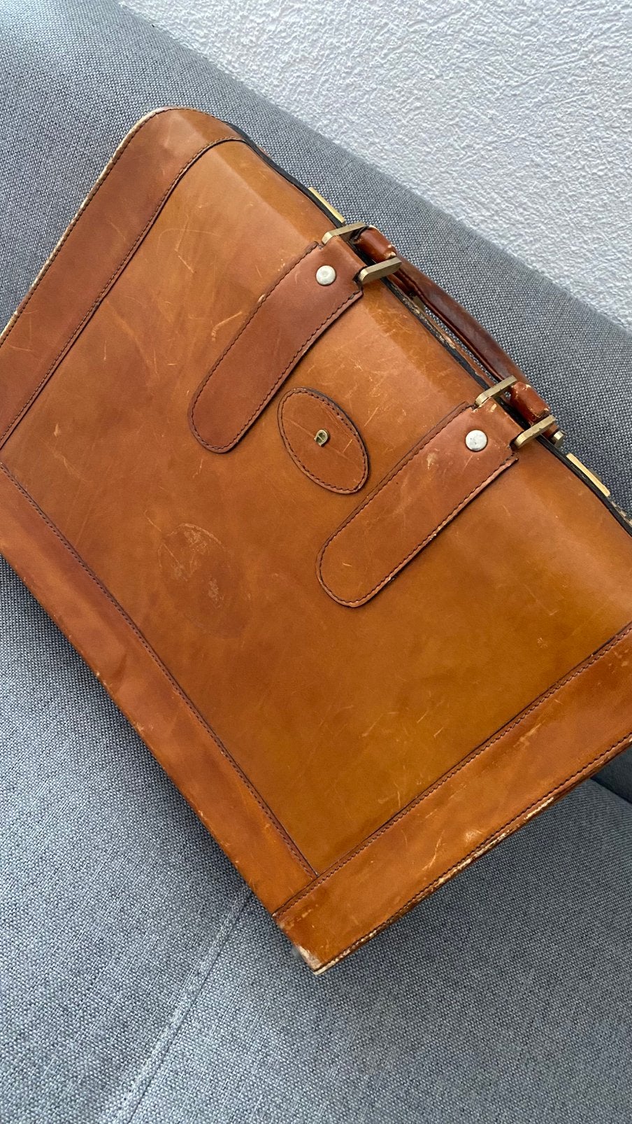 Etienne Aigner vintage leren Aktetas met Cijferslot, Ophalen of Verzenden